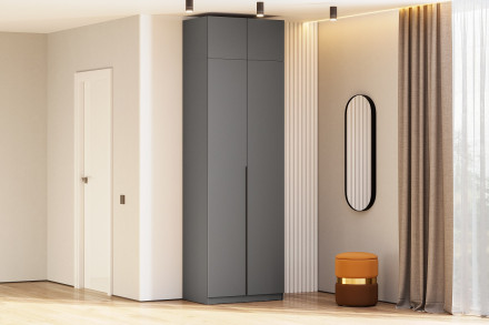 Шкаф &quot;ШК 5&quot; (800 Антресоль) графит серый 